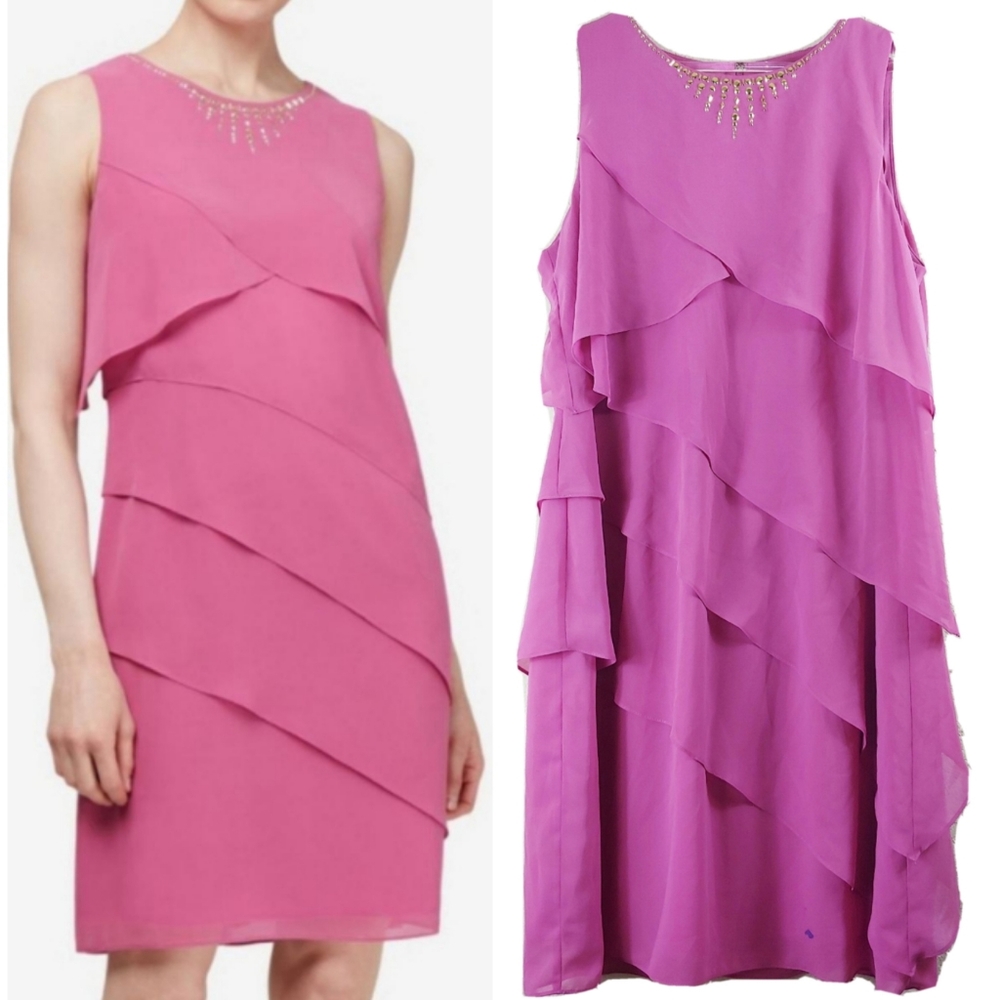 SLNY EMBELLISHED DRESS